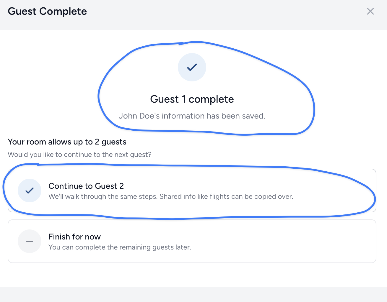 Switching between guests